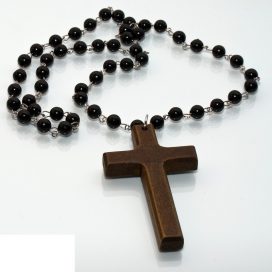 Wooden cross Halskette