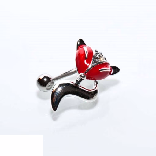 Red cat Bauchnabelpiercing