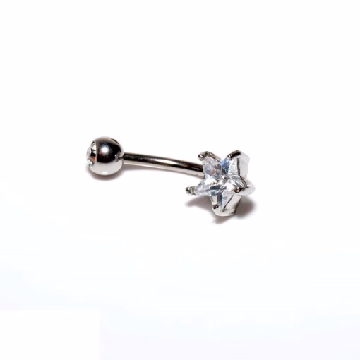 Titanium-star Bauchnabelpiercing