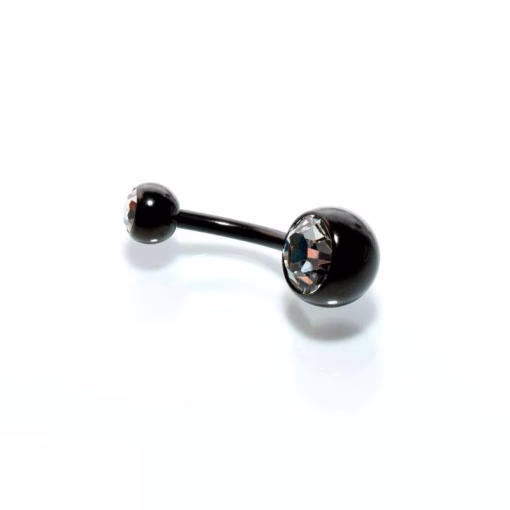 Black-clear Bauchnabelpiercing