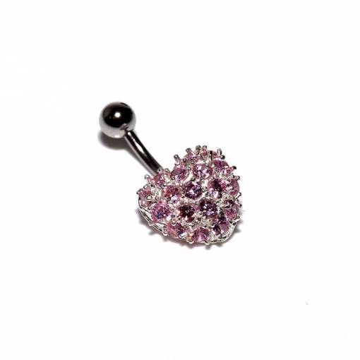 Sterling silver heart Bauchnabelpiercing