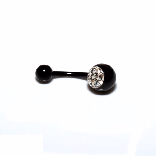 Black-crystal Bauchnabelpiercing