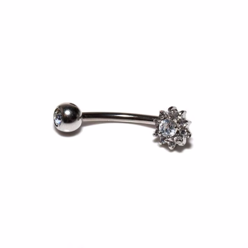 Titanium-flower Bauchnabelpiercing