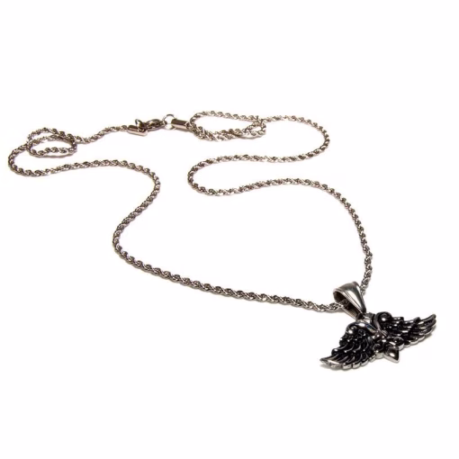 Fleur de lis wings Halskette