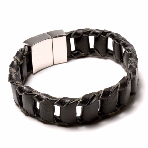 Wide Leder armband