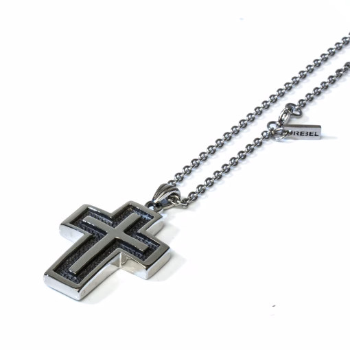 Steel Cross Halskette