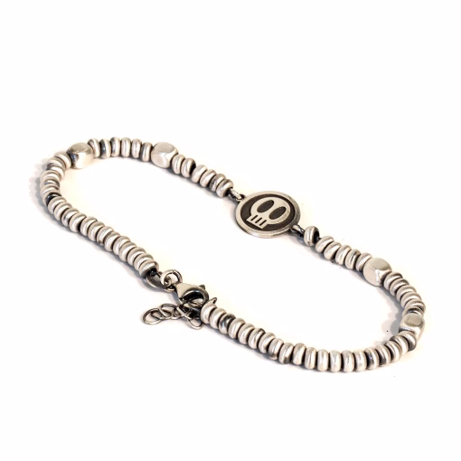 925 Silber skull  Armband