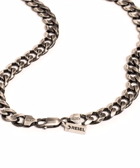 Silber gunmetal Halskette