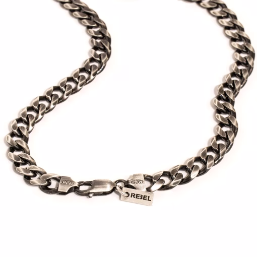 Silber gunmetal Halskette