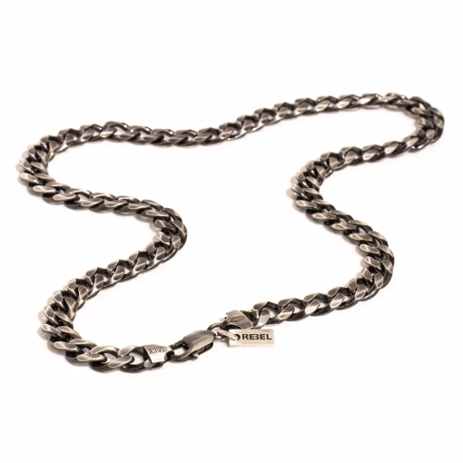 Silber gunmetal Halskette – Bild 2